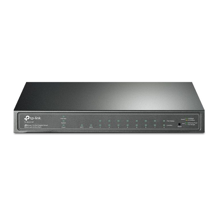 TP-Link - Switch TL-SG2210P de 10 Puertos Gigabit (8 Puertos PoE+)