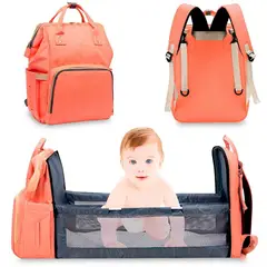 MINARI - Pañalera Mochila con Cambiador Convertible Coral P59