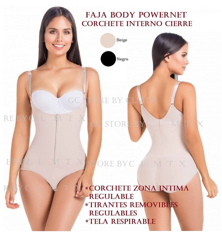 Faja Reductora Body PostParto con Cierre Powernet Afina Moldea Oficina