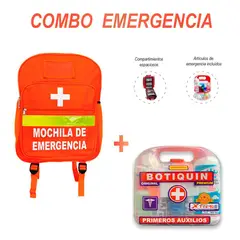 GENERICO - Mochila de Emergencia Naranja Botiquín