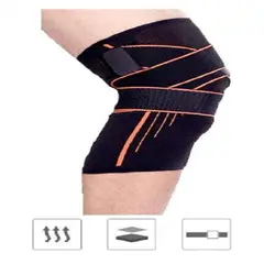 ALPHA GYM - Rodillera deportiva profesional con vendas Premium