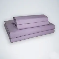 SUIT THE BED - Juego De Sábanas Algodón Pima - 1.5 Plazas - 150 Hilos - Lila
