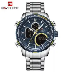NAVIFORCE - Reloj Acero Plateado y Azul NAV-28