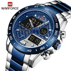 NAVIFORCE - Reloj Acero Plateado y Azul NAV-22
