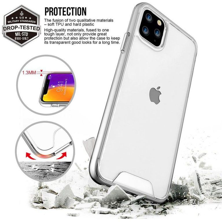 Space Collection Drop Funda Anticaida para iPhone 11 Transparente
