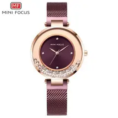 MINI FOCUS - Reloj Acero Oro Rosa y Púrpura MIN-M-17