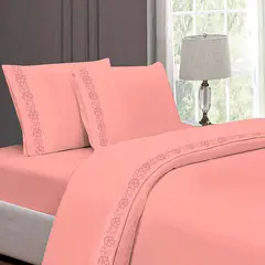 CASATEX - Juego de Sábanas 100%Algodón KING - DURAZNO