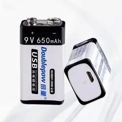 PERUMASSAGE - Batería de 9V USB recargable 650 mAh batería - Litio 1 unid.