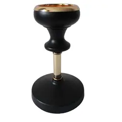 GENERICO - Candelabro Laton / Negro y Dorado 15 x 6
