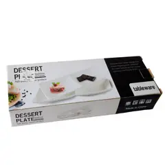 GENERICO - Fuente salsera Rectangular Porcelana Fina TABLEWARE 240gr
