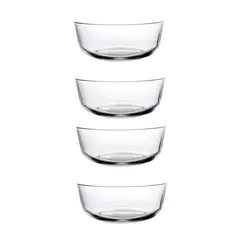 INSPIRA - Set de 4 Tazones Bowls Ensaladera de Vidrio 1200 ml