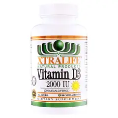 XTRALIFE NATURAL PRODUCTS - Vitamina D3 Xtralife - 100 Cápsulas
