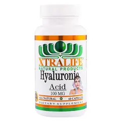 XTRALIFE NATURAL PRODUCTS - Ácido Hialurónico 100 mg Xtralife - 60 Cápsulas