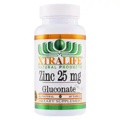 XTRALIFE NATURAL PRODUCTS - Zinc Gluconate - 60 Tabletas