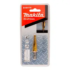 MAKITA - Broca Cónica Escalonada Filo Espiral 4-12mm D-40179