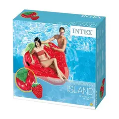 INTEX - - Colchoneta Inflable Fresa -168 x 142 cm