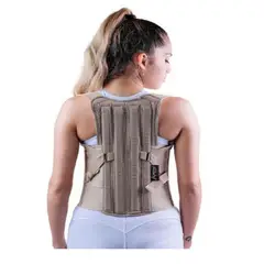ALPHA GYM - Faja ortopédica dorso lumbar corrector de postura con varillas - XL