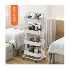 GRETAIL - Estante Organizador Carrito Cocina Comedor 4 Niveles Blanco