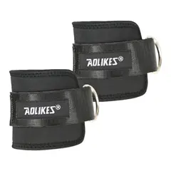 AOLIKES - Tobilleras Deportivas A-7129 Negro Ejercicios Polea