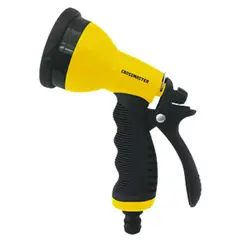 GENERICO - Pistola de Riego Plastica 9 funciones 9937916 Crossmaster - Amarilla