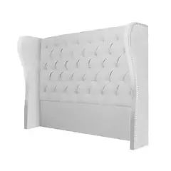 MAVISAC - Cabecera Safiro Dos Plazas Color Blanco - Ultra Cuero