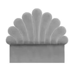 MAVISAC - Cabecera Emily Plaza Queen Color Plata - Tela