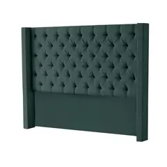 MAVISAC - Cabecera Master Rey Plaza Queen Color Verde Militar - Ultra Cuero