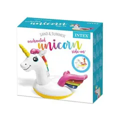 INTEX - Flotador inflable montable modelo unicornio -