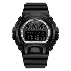 SANDA - RELOJ HOMBRE NEGRO PLATA TRES ESFERAS 2127