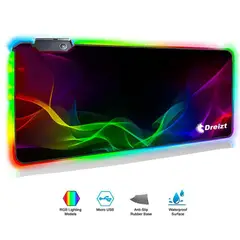 DREIZT - Mousepad Gamer RGB Destellos XL 80cm x 30cm