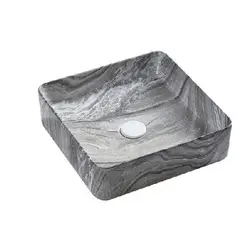 XM - LAVABO OVALIN DE LOZA GRIS 488MG
