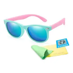 GENERICO - Lentes de Sol Niñas Polarizados Flexibles Uv400 Fucsia Verd
