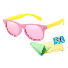 GENERICO - Lentes de Sol Niñas Polarizados Flexibles uv400 rosa amarill