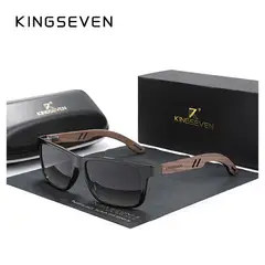 KINGSEVEN - Lentes de Sol Polarizado uv400 Madera 550708