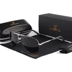 KINGSEVEN - Lente de sol aviador polarizado uv400 - negro gris