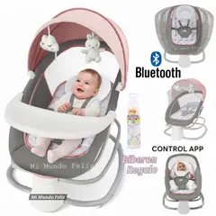 BEBE - Mecedora para Automatica Musical Swing Infantil Rosada