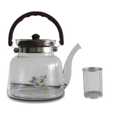 GENERICO - Tetera De Vidrio Pyrex Resiste 2.2 ML + Filtro