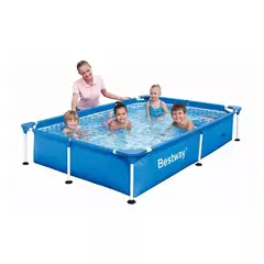 BESTWAY - - Piscina estructural rectangular Armable 2.21 M x 1.50 M x 43 CM