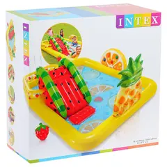 INTEX - Piscina inflable Centro de juegos frutas con tobogán