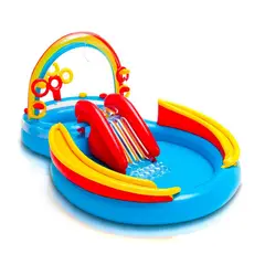 INTEX - - Piscina Inflable Arcoíris con centro de juegos