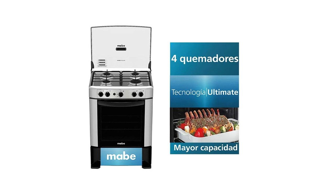 Cocina a Gas De Pie 4 Hornillas Inoxidable CMP6014AG0 silver