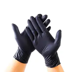 GENERICO - GUANTES DE NITRILO COLOR NEGRO TALLA "L" CAJA X 100 UNIDADES