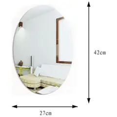 GENERICO - Espejo Acrílico Ovalado Decorativo Transparente Fácil De Pegar