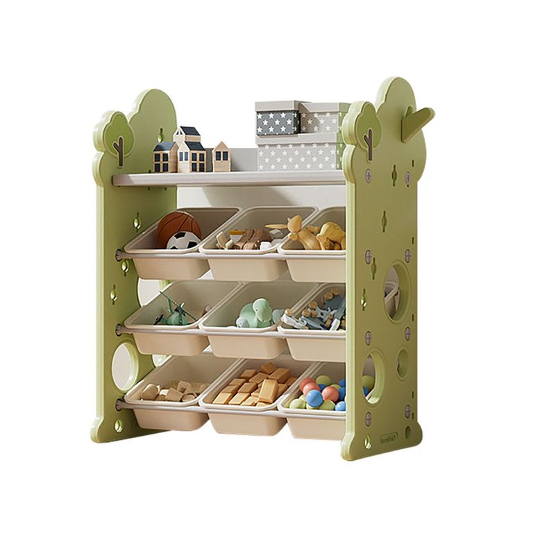 Estante Organizador De Juguetes Para Niños Verde
