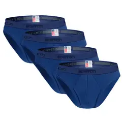 BOSTON - Pack x4 Trusas Hombre Bikini Azulino