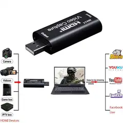 GENERICO - Capturadora De Video USB HDMI 1080P PLUG AND PLAY