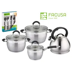 FACUSA - Juego de Ollas con Cubiertos Gratis