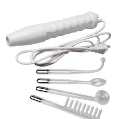 RISUTIMPORT - Masajeador Facial Alta Frecuencia Portátil + 4 Accesorios Profesional