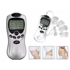RISUTIMPORT - Electro Estimulador Muscular Tens + 4 Parches Digital