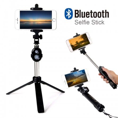 Palo Selfie Stick y Trípode 2 En 1 Bluetooth Control Celular 46cm